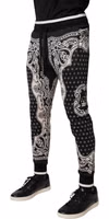 Black Cotton Bandana Jogger Sweatpants Pants 2