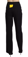 Black High Waist Straight Dress Trouser Pants 3