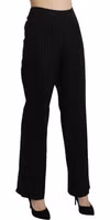 Black High Waist Straight Dress Trouser Pants 5