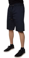 Navy Blue Cotton Stretch Men Bermuda Shorts 2