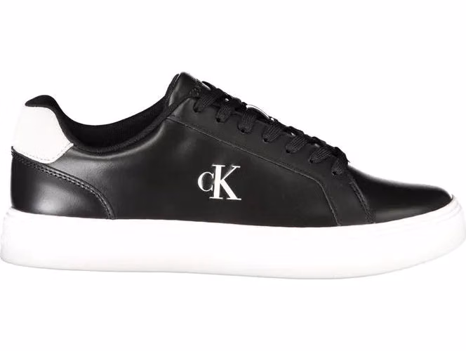 Black Polyurethane Men Sneaker