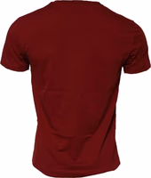 Maroon Cotton Crew Neck Short Sleeves T-Shirt 2