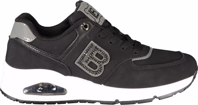 Black Polyurethane Women Sneaker