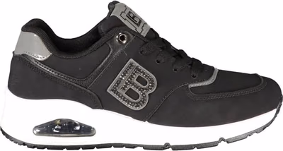 Black Polyurethane Women Sneaker