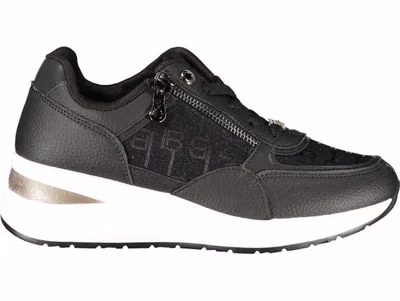 Black Polyurethane Women Sneaker