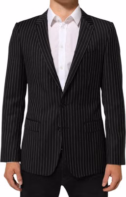 Dark Gray Stripes MARTINI 1 Button Suit Blazer