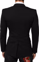 Black SICILIA Double Breasted Jacket Blazer 3