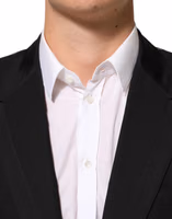 Black Wool 2 Buttons Suit Men Jacket Blazer 4