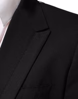 Black Wool 2 Buttons Suit Men Jacket Blazer 5