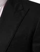 Black Wool 2 Buttons Suit Men Jacket Blazer 5