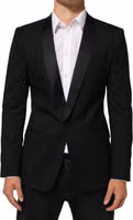 Black MARTINI 1 Button Suit Jacket Blazer 1