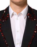 Black SICILIA Crystal Embellished Men Blazer 4