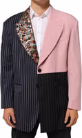 Multicolor Patchwork Single Breasted Jacket Blazer 1