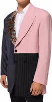 Multicolor Patchwork Single Breasted Jacket Blazer 2