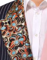 Multicolor Patchwork Single Breasted Jacket Blazer 5