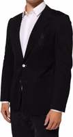 Black Viscose 2 Buttons Suit Jacket Blazer 2