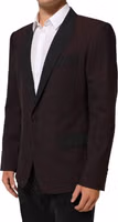 Maroon Wool 2 Buttons Suit Jacket Blazer 2