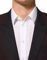 Maroon Wool 2 Buttons Suit Jacket Blazer 4