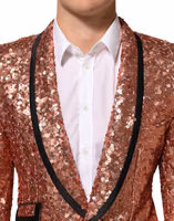 Pink Sequin SICILIA 1 Button Men Suit Blazer 4