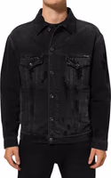 Black Cotton Stretch Denim Blouson Jacket 1