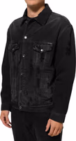 Black Cotton Stretch Denim Blouson Jacket 2
