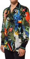Multicolor Parrot Print Lounge Casual Shirt 2