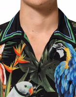 Multicolor Parrot Print Lounge Casual Shirt 4