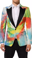 Multicolor Graffiti SICILIA 1 Button Men Suit Blazer 1