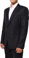Black Wool 2 Buttons Suit Jacket Men Blazer 2