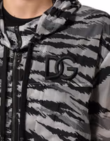 Gray Camouflage Hooded Sweatshirt Jacket 5