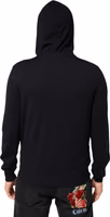 Black Leather Full Zip Hooded Blouson Jacket 3