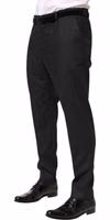 Black Cotton Mid Waist Dress Trouser Pants 2