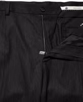 Black Cotton Mid Waist Dress Trouser Pants 4