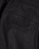 Black Cotton Mid Waist Dress Trouser Pants 5