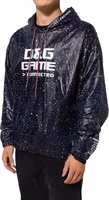 سويت شيرت رجالي بغطاء رأس من D&G Game باللون الأزرق 2