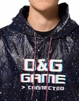 سويت شيرت رجالي بغطاء رأس من D&G Game باللون الأزرق 4