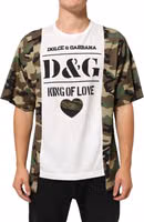 White Logo Camouflage Crew Neck Men T-shirt 1