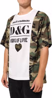 White Logo Camouflage Crew Neck Men T-shirt 2