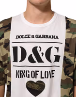 White Logo Camouflage Crew Neck Men T-shirt 4