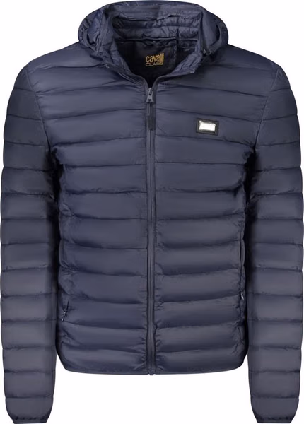 Blu Polyester Men Light Jacket