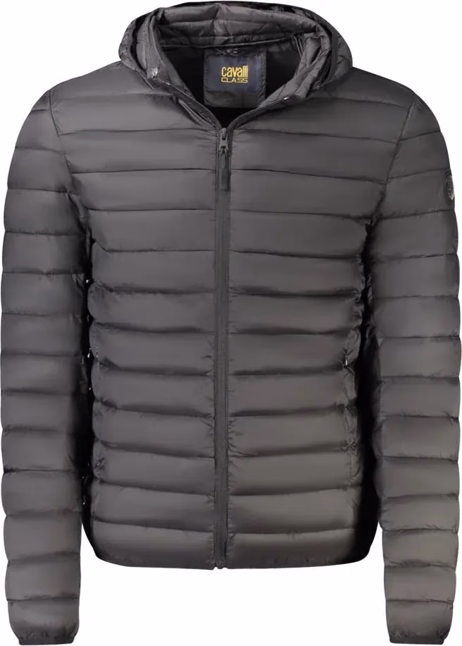 Black Polyester Jackets & Coat
