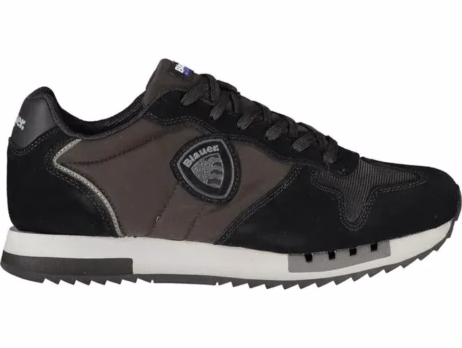 Black Polyurethane Men Sneaker