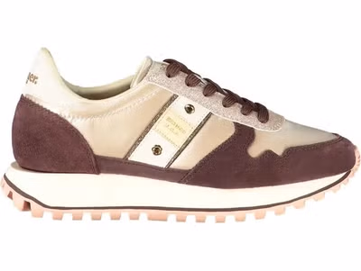 Beige Leather Women Sneaker