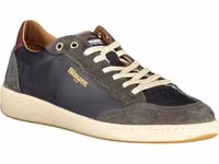 Blue Leather Men Sneaker 2