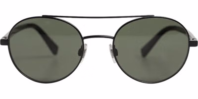 Matte Black Steel Frame Gray Lens Sunglasses