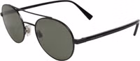 Matte Black Steel Frame Gray Lens Sunglasses 2