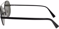Matte Black Steel Frame Gray Lens Sunglasses 3