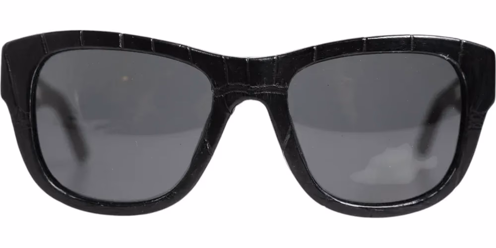 DG4177 Black Leather Frame Tinted Lens Sunglasses