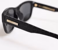 DG4177 Black Leather Frame Tinted Lens Sunglasses 4