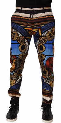 Multicolor Julias Ceasar Print Tapered Pants